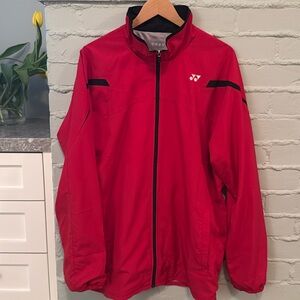 NWOT Men’s Yonex Tennis Warmup Jacket
Size L
Red with black trim